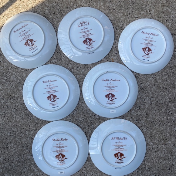 7 Country Kitties Limited Ed. Collector Plates by Gre' Gerardi, Hamilton 1988 - Picture 11 of 11